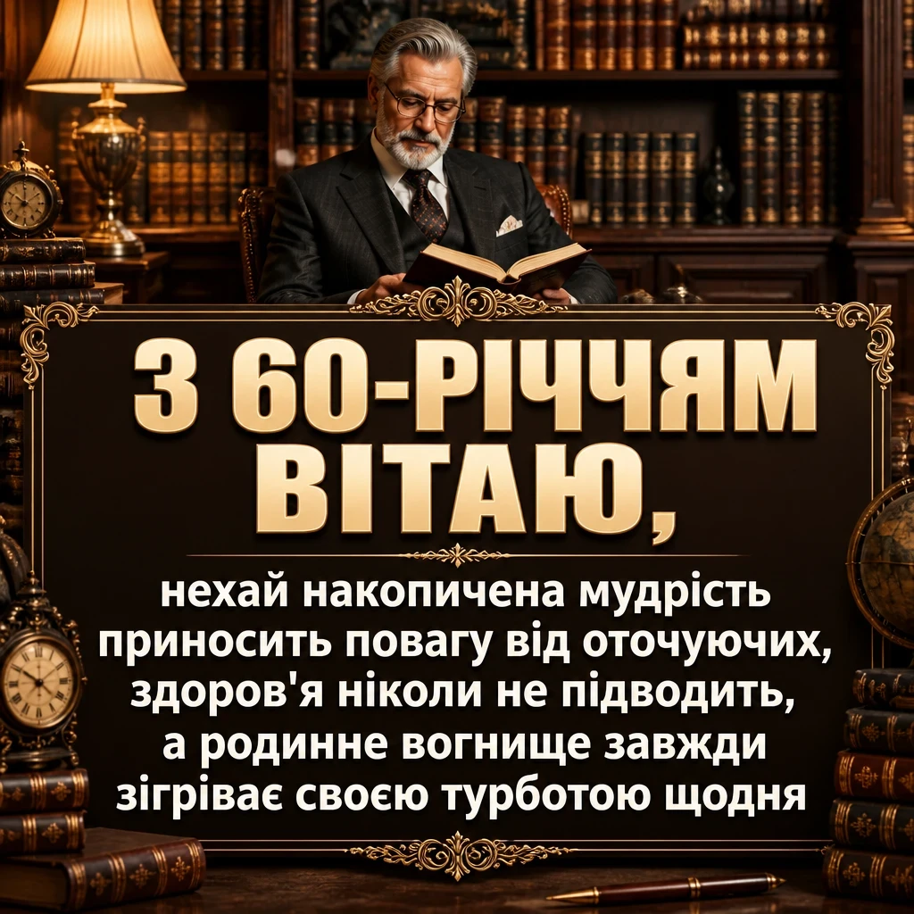привітання з 60-річчям мужчині