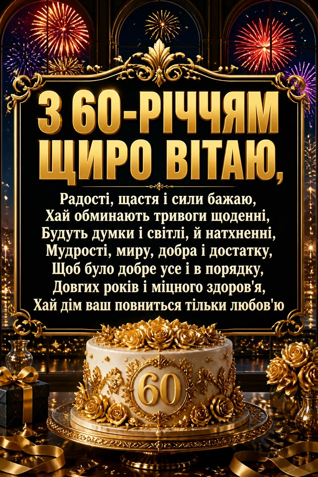 привітання з 60-річчям мужчині
