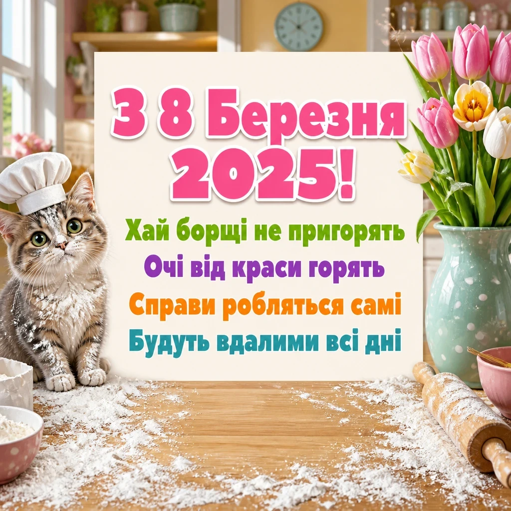 з 8 березня привітання 2025 листівки з 8 березня привітання 2025 листівки