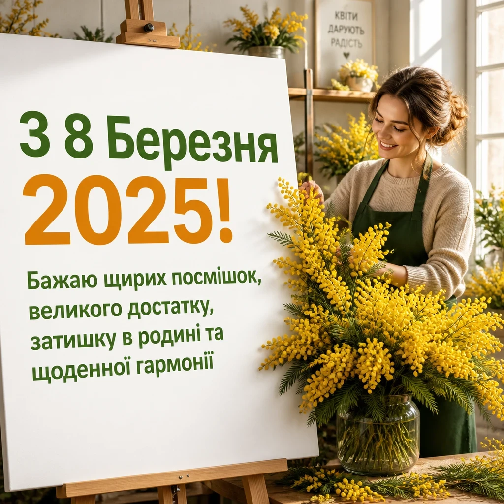 з 8 березня привітання 2025 листівки з 8 березня привітання 2025 листівки