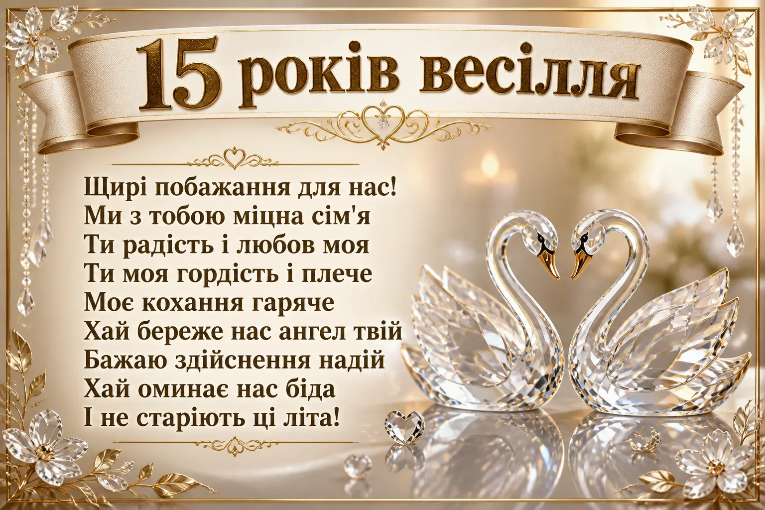 15 років весілля привітання чоловіку 15 років весілля привітання чоловіку