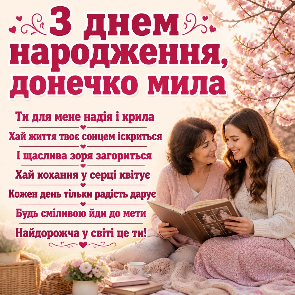 привітання з днем народження дочки від мами привітання з днем народження дочки від мами