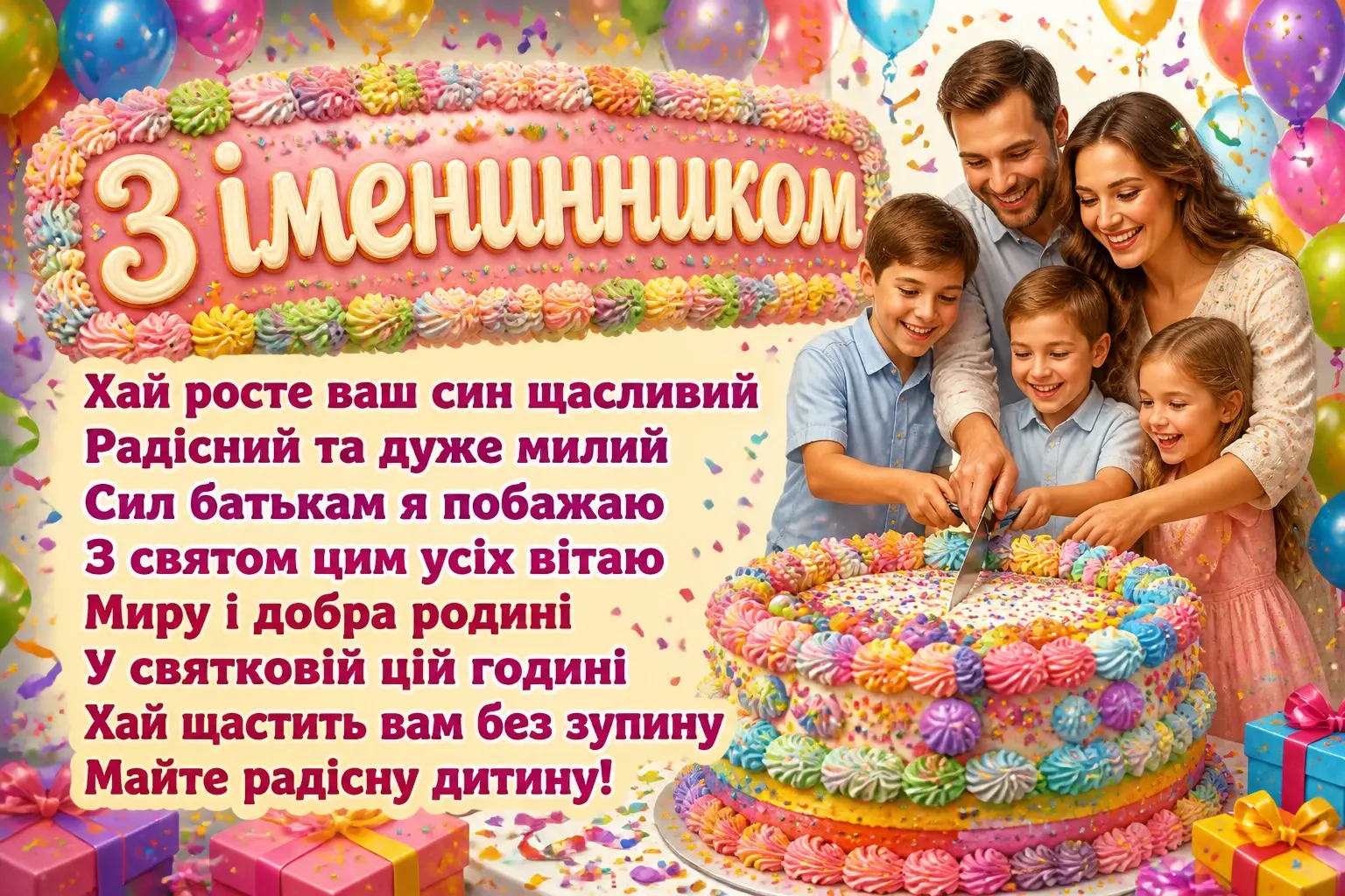 привітання батькам, з іменинником привітання батькам, з іменинником
