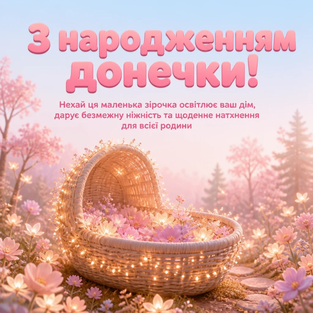 з народженням донечки привітання з народженням донечки привітання