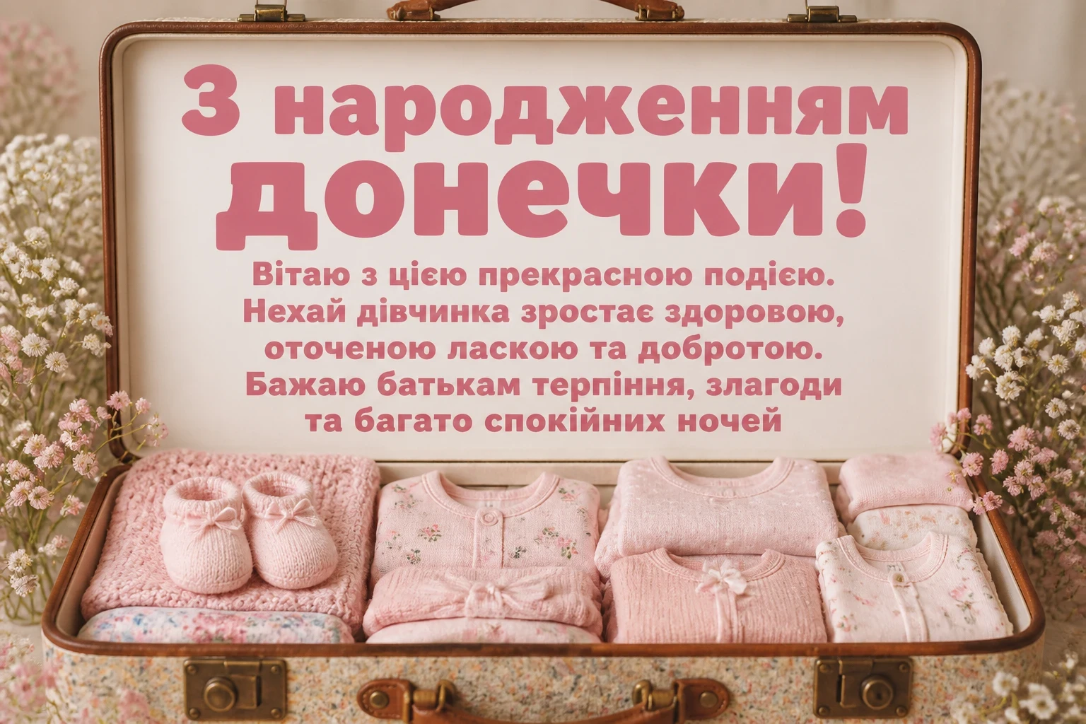 з народженням донечки привітання з народженням донечки привітання
